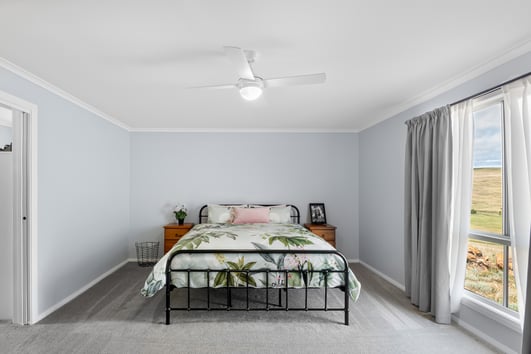 carpeted bedroom