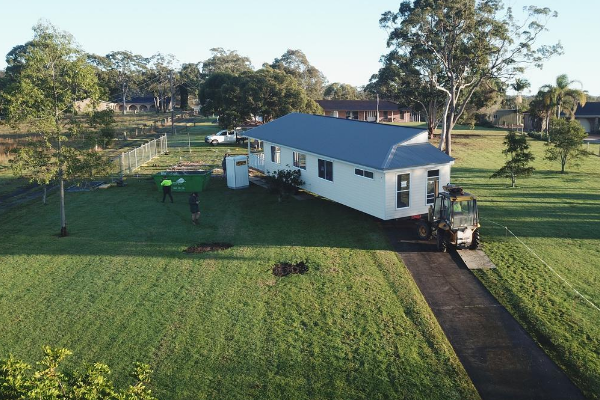 Manor Home being delivered to site